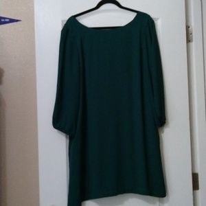 Green formal quarter sleeve dress